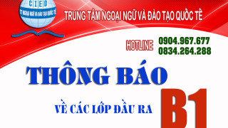 [Thông báo] Lịch thi đầu ra B1 (ngày 21/9/2019) cập nhật 12h ngày 20/9