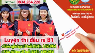 Phổ biến và hướng dẫn cách làm bài thi đầu ra B1 VNUA
